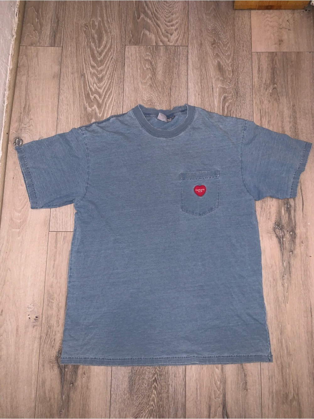 Carhartt WIP Short Sleeve Ingo Pocket T-Shirt Light Blue Size: Large